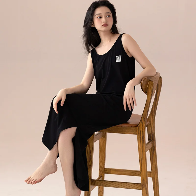 QSROCIO Summer Modal Pajama Women's Comfortable Knee Length Skirt Sleeveless Tank Top Thin Cool Solid Casual Home Clothes
QSROCIO Summer Modal Pajama Women's Comfortable Knee Length Skirt Sleeveless Tank Top Thin Cool Solid Casual Home Clothes
