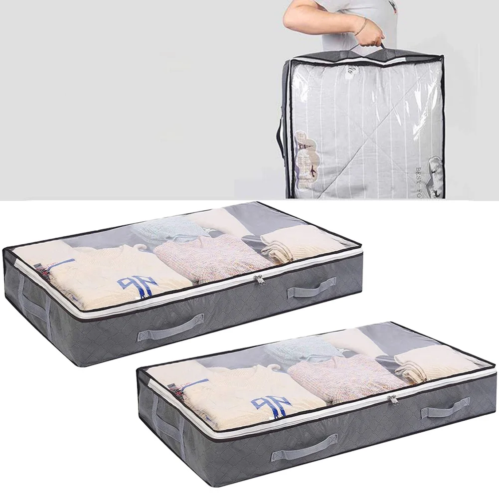 1/2pcs Underbed Clothes Storage Bags Zipped Organizer Wardrobe Closet Boxes Dust-Proof Sweater Blanket Organizer Sorting Storage
1/2pcs Underbed Clothes Storage Bags Zipped Organizer Wardrobe Closet Boxes Dust-Proof Sweater Blanket Organizer Sorting Storage