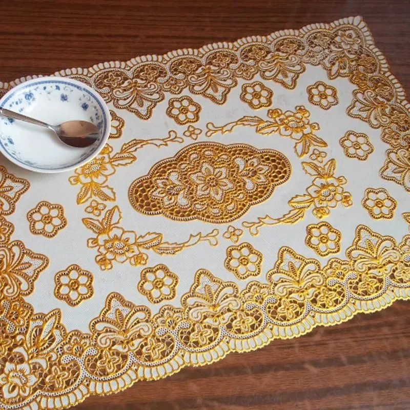 Pvc Gold Placemat For Table Cup Coffee Accessories Heat Resistant Mats For Christmas/Wedding/Party Kitchen Tableware 24X36Cm
Pvc Gold Placemat For Table Cup Coffee Accessories Heat Resistant Mats For Christmas/Wedding/Party Kitchen Tableware 24X36Cm