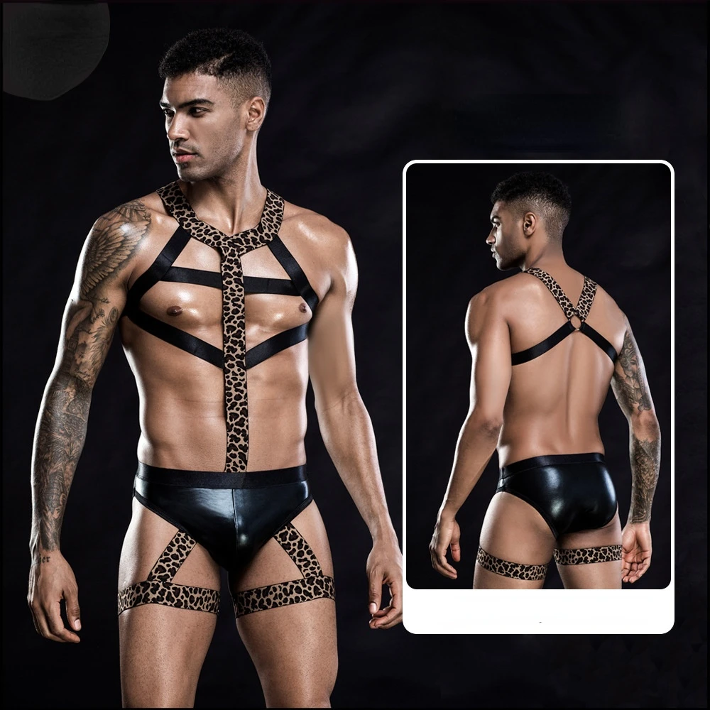 Men's nightclub adult gay bar performance leopard fun clothes Ropa interior divertida para hombres clubes nocturnos
Men's nightclub adult gay bar performance leopard fun clothes Ropa interior divertida para hombres clubes nocturnos