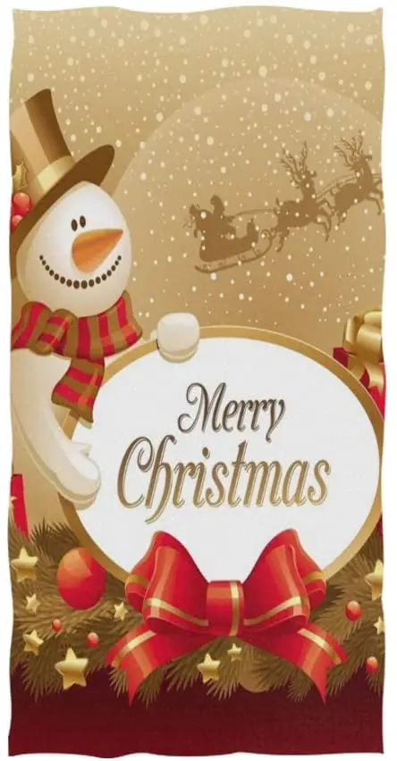 Face Towel Christmas Snowman Gift Bow Golden Winter Landscape Soft Bath Towel Absorbent Hand Towels Multipurpose for Bathroom Ho
Face Towel Christmas Snowman Gift Bow Golden Winter Landscape Soft Bath Towel Absorbent Hand Towels Multipurpose for Bathroom Ho