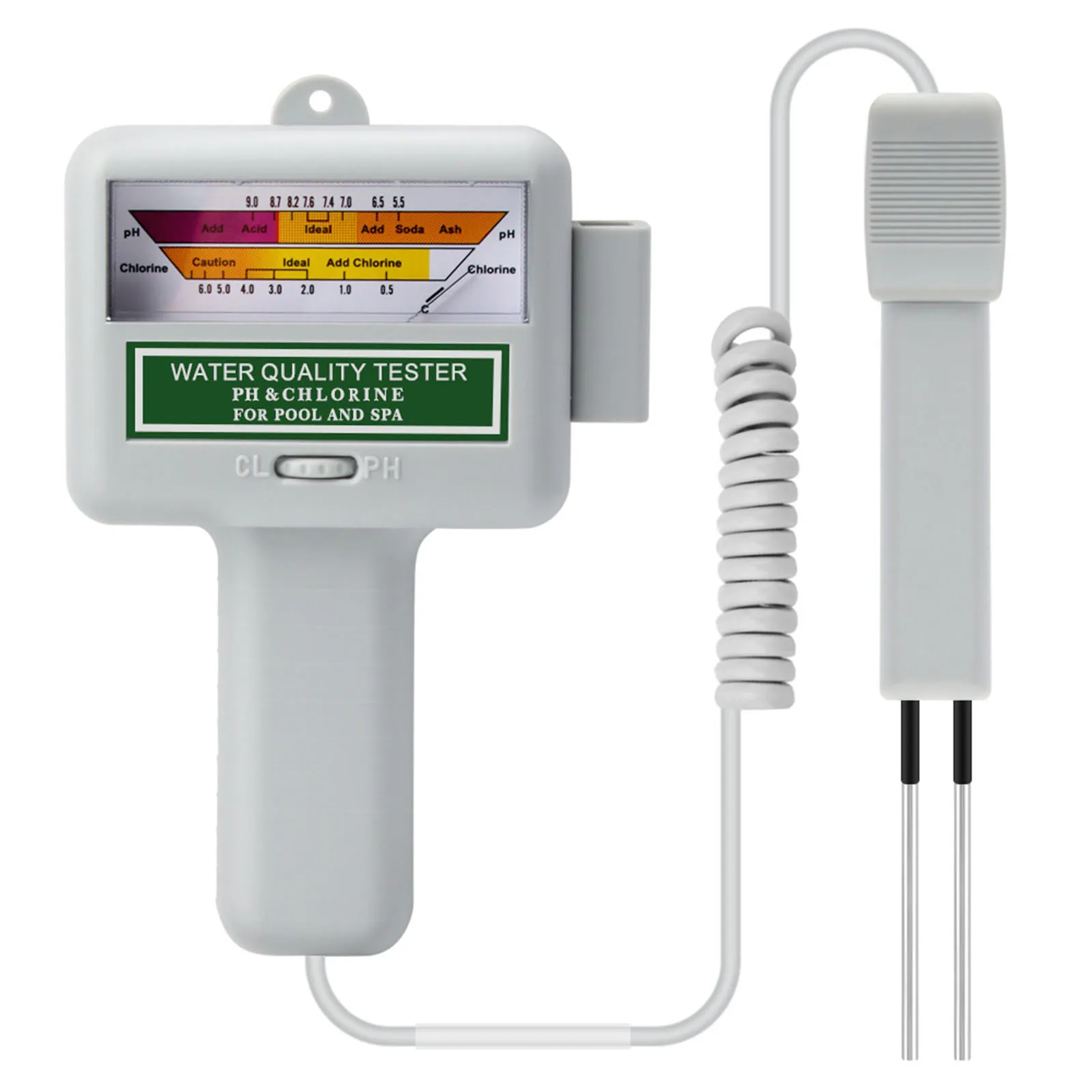 CL2&PH Chlorine Tester Tester With Probe For Water Testing 2 In 1 Tester Brand New High Quality Water Test Device
CL2&PH Chlorine Tester Tester With Probe For Water Testing 2 In 1 Tester Brand New High Quality Water Test Device