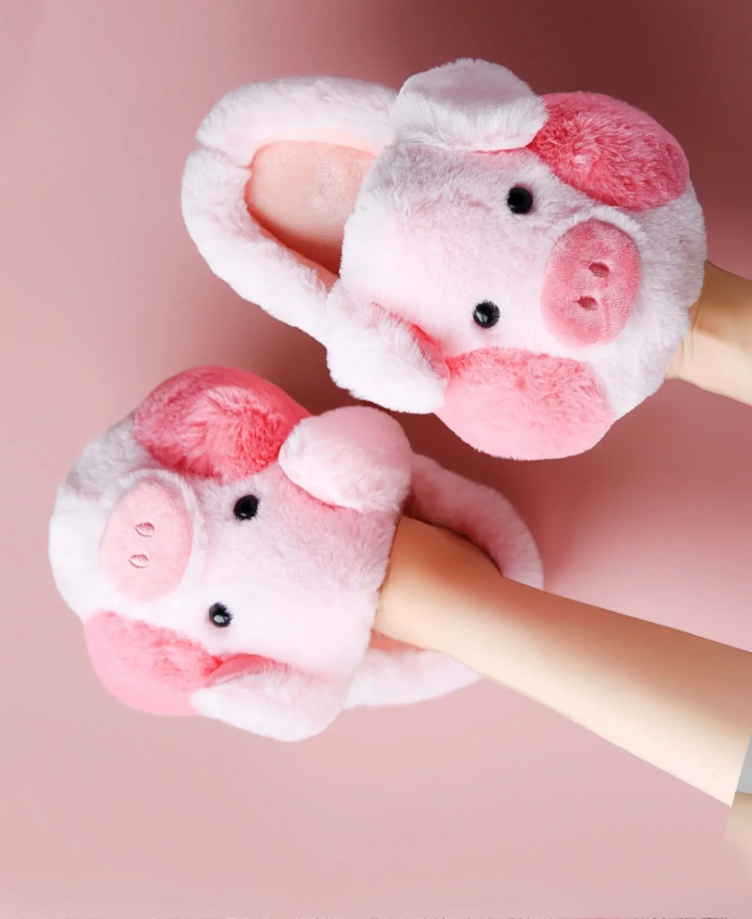 Pink Pig Women's Fur Slippers Cute Big Smile Floor Mules Short Plush Fleece Female Flat Shoes Ladies Indoor Fluffy Slippers
Pink Pig Women's Fur Slippers Cute Big Smile Floor Mules Short Plush Fleece Female Flat Shoes Ladies Indoor Fluffy Slippers