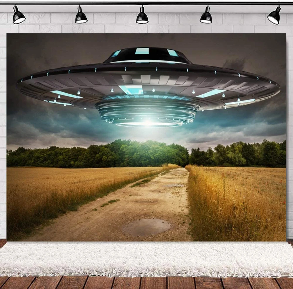 UFO Planet Arrive Backdrop Outer Space Creature Alien Travel Spacecraft Grunge Earth Rural Farmland Background Cowboy Birthday
UFO Planet Arrive Backdrop Outer Space Creature Alien Travel Spacecraft Grunge Earth Rural Farmland Background Cowboy Birthday