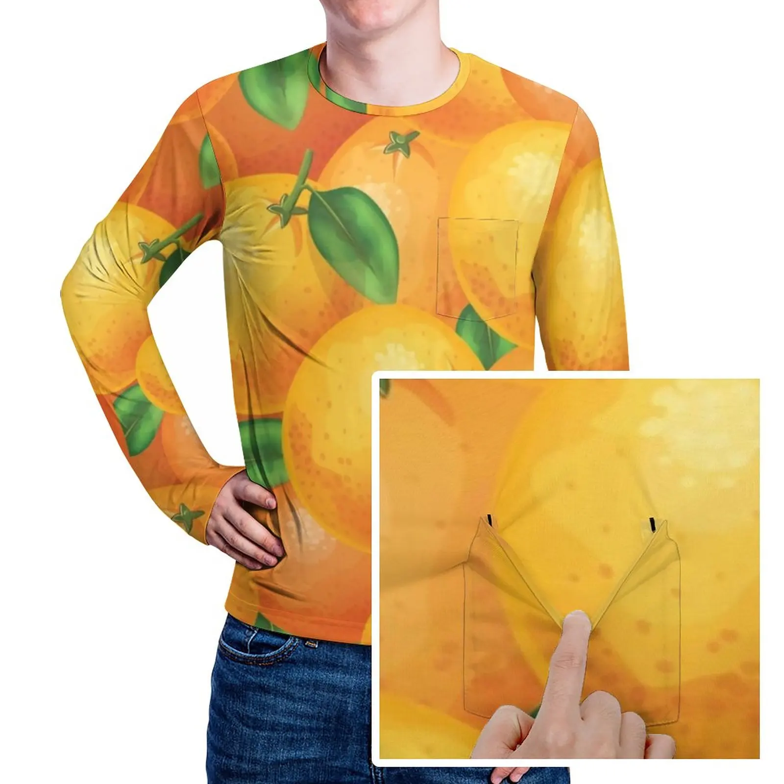 Футболка мужская оверсайз с принтом «Свежие апельсины» 
Футболка мужская оверсайз с принтом «Свежие апельсины»