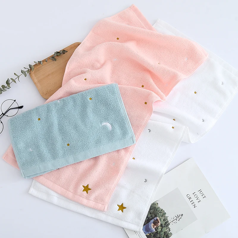 Простое модное Впитывающее мягкое плотное полотенце для лица с вышивкой в виде звезд и Луны, домашнее женское и мужское полотенце для взрослых, банное полотенце
Простое модное Впитывающее мягкое плотное полотенце для лица с вышивкой в виде звезд и Луны, домашнее женское и мужское полотенце для взрослых, банное полотенце