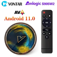 2022 VONTAR X2 Amlogic S905W2 Smart TV Box Android 11 4G 64GB Support AV1 Wifi BT TVBOX Media Player 4GB32GB Set Top Box 2GB16GB