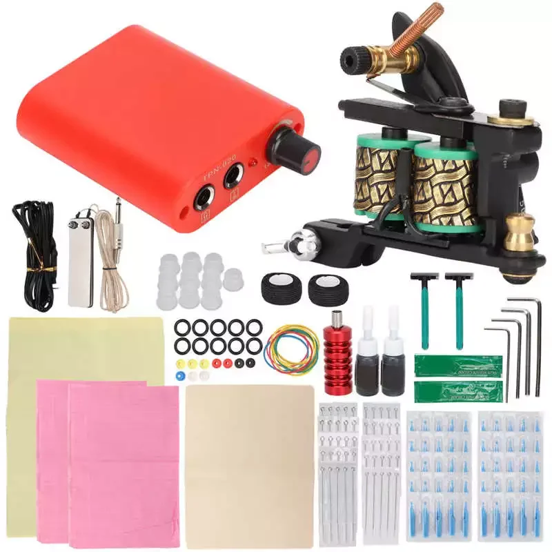 Complete Tattoo Machine Kit Longer Copper Wire Precise Tattoos Disposable Needles Powerful Motor Coils Tattoo Machine Kit for 
Complete Tattoo Machine Kit Longer Copper Wire Precise Tattoos Disposable Needles Powerful Motor Coils Tattoo Machine Kit for