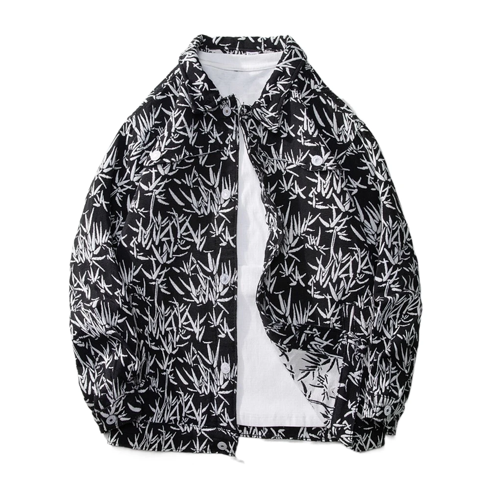 Autumn Spring Bamboo Jacquard Denim Jacket Wash Cotton Black Green Jaqueta Jeans Loose Streetwear Chaqueta Hombre Masculina Coat 
Autumn Spring Bamboo Jacquard Denim Jacket Wash Cotton Black Green Jaqueta Jeans Loose Streetwear Chaqueta Hombre Masculina Coat