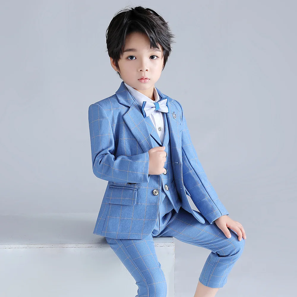 2022 Blue Formal Baby Boy Wedding Suits Plaid Dresses Children Christmas Costume Tuxedo Kids Business Clothes School Uniform
2022 Blue Formal Baby Boy Wedding Suits Plaid Dresses Children Christmas Costume Tuxedo Kids Business Clothes School Uniform