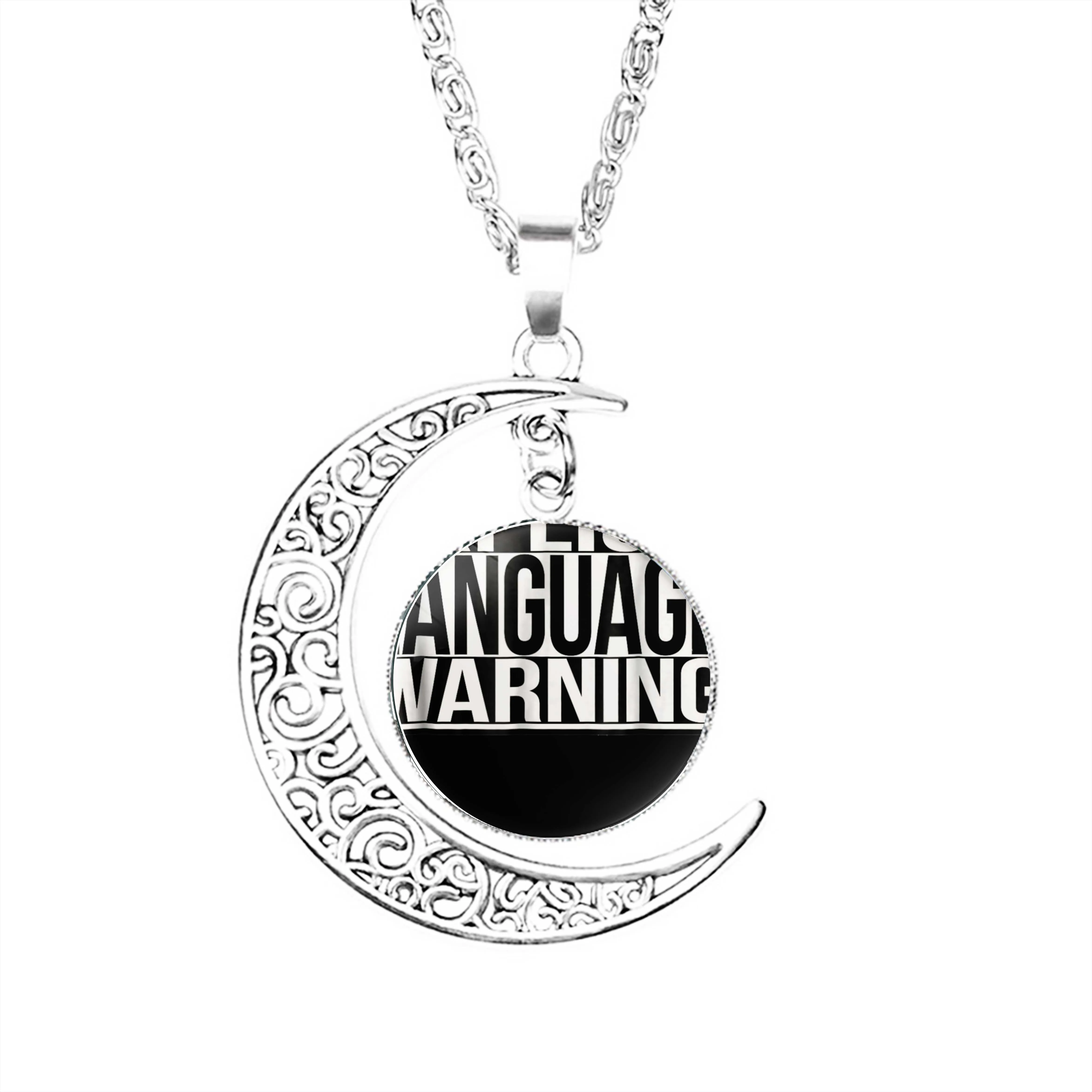 Explicit Language Warning Moon Necklace Glass Jewelry Charm Men Lady Accessories Party Boy Crescent Pendant Fashion Jewelry
Explicit Language Warning Moon Necklace Glass Jewelry Charm Men Lady Accessories Party Boy Crescent Pendant Fashion Jewelry