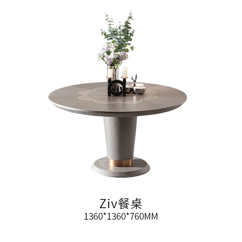 Modern American light luxury solid wood round dining table restaurant small apartment table and chair combination
Modern American light luxury solid wood round dining table restaurant small apartment table and chair combination