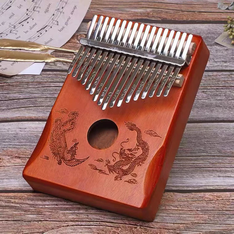Kalimba 17 Keys Mahogany Thumb Piano Handguard Wood Mbira Body Musical Instruments Creative Music Box for Male Female with Bag
Kalimba 17 Keys Mahogany Thumb Piano Handguard Wood Mbira Body Musical Instruments Creative Music Box for Male Female with Bag