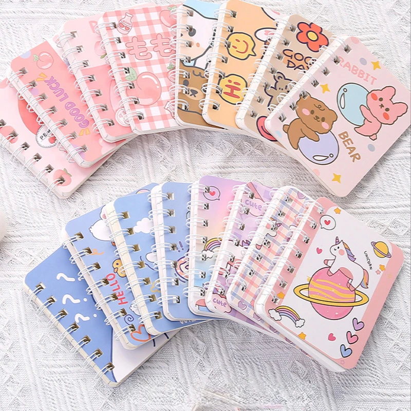 2Pcs A7 Kawaii Cute Mini Spiral Notebook Daily Weekly Planner Blank Paper Note Book Time Organizer School Supplies
2Pcs A7 Kawaii Cute Mini Spiral Notebook Daily Weekly Planner Blank Paper Note Book Time Organizer School Supplies