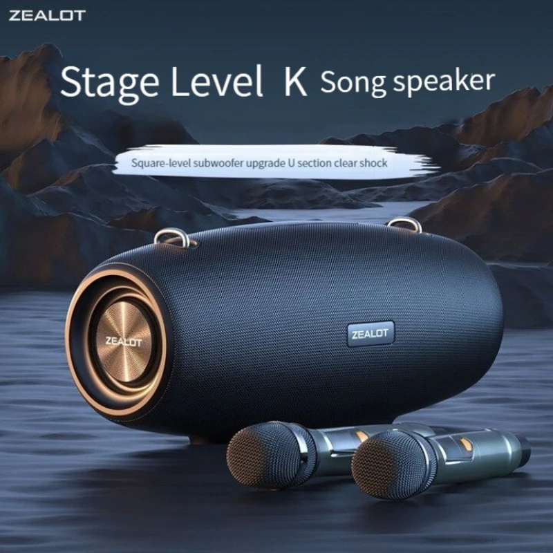 

Zealot S67 60 Вт Высокая мощность караоке большие колонки с беспроводным микрофоном Bluetooth портативный сабвуфер бас стерео Бумбокс радио