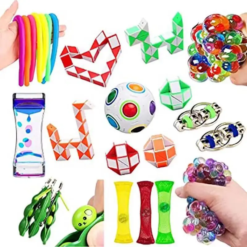 23PCS Pack Fidget Sensory Toy Set Stress Relief Toys Autism Anxiety Relief Stress Pop Bubble Fidget Toys for Kids Adults
23PCS Pack Fidget Sensory Toy Set Stress Relief Toys Autism Anxiety Relief Stress Pop Bubble Fidget Toys for Kids Adults