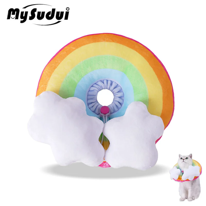 Mysudui Rainbow Pet Collar Soft Adjustable Anti Lick Headgear Easy to Wear Protect Neck Help Cat Dog Beauty Sleep Pet Supplies
Mysudui Rainbow Pet Collar Soft Adjustable Anti Lick Headgear Easy to Wear Protect Neck Help Cat Dog Beauty Sleep Pet Supplies