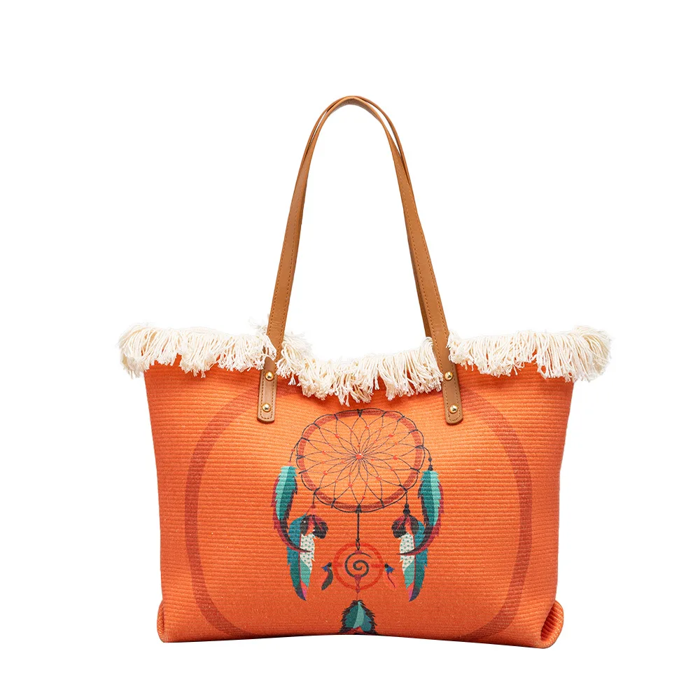 Ethnic Style Canvas Commuter Handbag For Women High Quality Large Capacity Tote Shoulder Bag Tassel Desinger Messenger Bags
Ethnic Style Canvas Commuter Handbag For Women High Quality Large Capacity Tote Shoulder Bag Tassel Desinger Messenger Bags