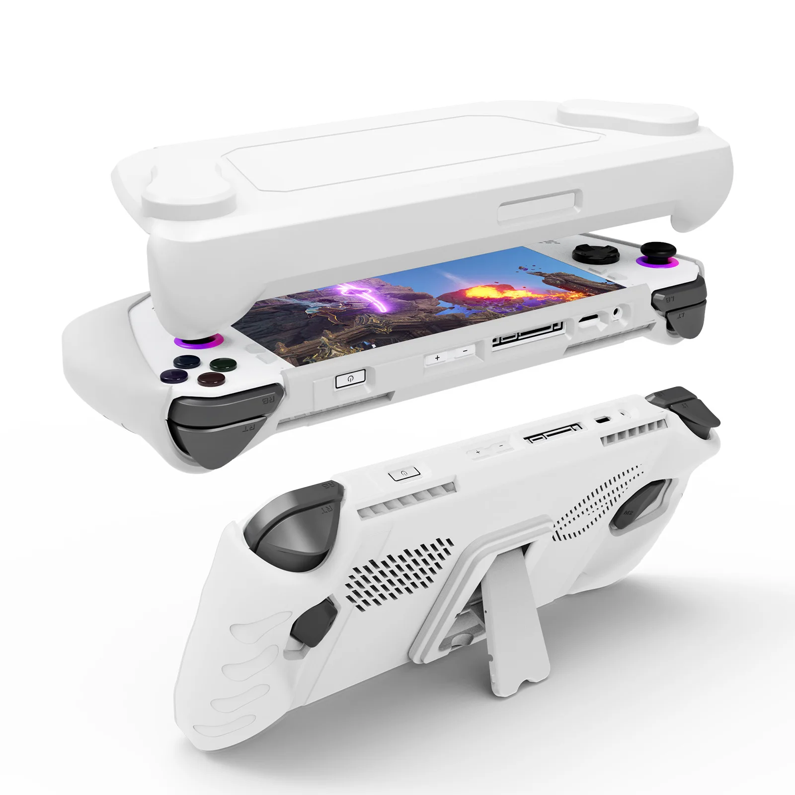 Full Case for ASUS Rog Ally 2023, Protective Case Skin with Detachable Front Shell Cover and Kickstand for Rog Ally Accessories
Full Case for ASUS Rog Ally 2023, Protective Case Skin with Detachable Front Shell Cover and Kickstand for Rog Ally Accessories