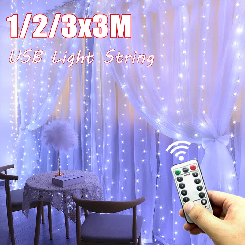 LED String Fairy Lights Christmas Decoration Chambre Remote Control USB Wedding Garland Curtain 3M Holiday Lamp For Bedroom Rama
LED String Fairy Lights Christmas Decoration Chambre Remote Control USB Wedding Garland Curtain 3M Holiday Lamp For Bedroom Rama