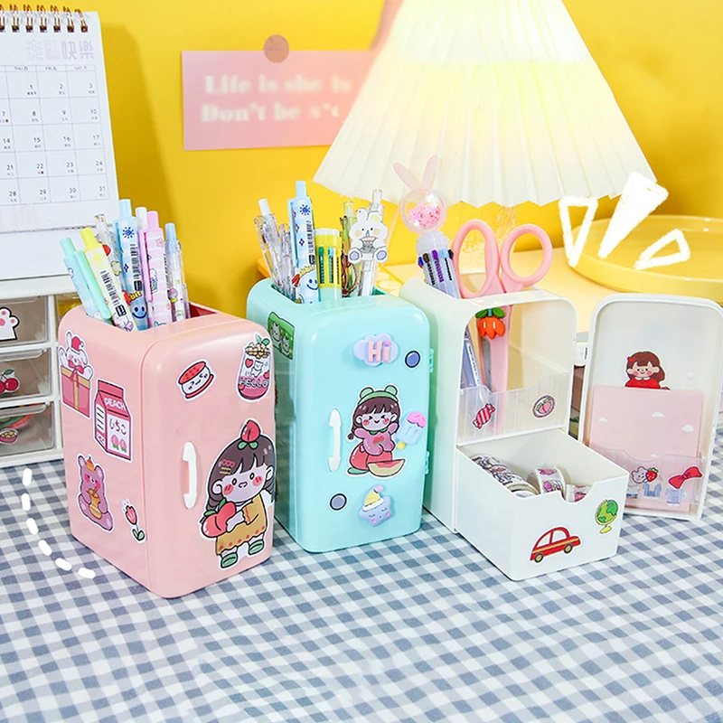 1PC Kawaii Refrigerator Pen Holder Desktop Makeups Pencil Pens Storage Box Pen Organizer Kawaii Desk Accessories 
1PC Kawaii Refrigerator Pen Holder Desktop Makeups Pencil Pens Storage Box Pen Organizer Kawaii Desk Accessories