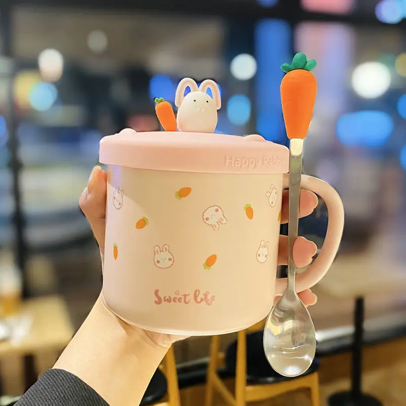 Cute Bunny Mugs Little Rabbit Ceramic Cups with Lid and Spoon Creative StarBuck Style Coffee Mug Lovely Girls Milk Tea Cup
Cute Bunny Mugs Little Rabbit Ceramic Cups with Lid and Spoon Creative StarBuck Style Coffee Mug Lovely Girls Milk Tea Cup