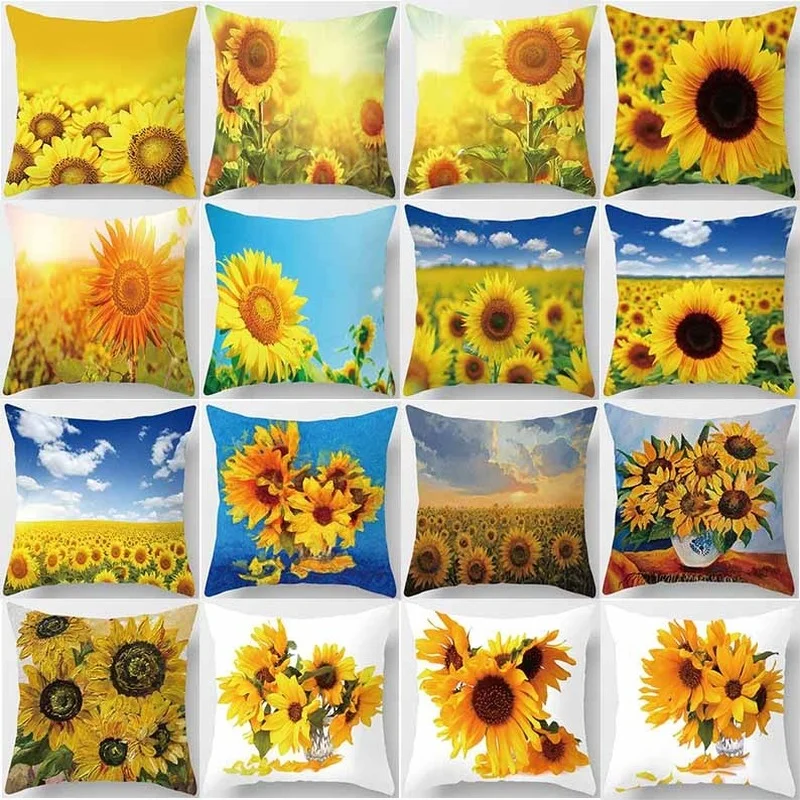 Luxury Sunflower Sunshine Printing Pillow Case Sunflower Blue Sky Yellow Pillowcase Garden Sofa Home Decor 45X45 50X50 Pillows
Luxury Sunflower Sunshine Printing Pillow Case Sunflower Blue Sky Yellow Pillowcase Garden Sofa Home Decor 45X45 50X50 Pillows