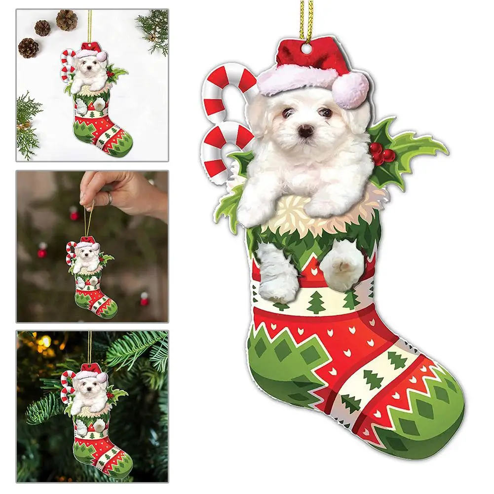 1Pc Christmas Elf Dog 2D Flat Pendant Ornaments Xmas Tree Hanging Decor Figurine For Home Xmas New Year Decor Party Gifts K3P6
1Pc Christmas Elf Dog 2D Flat Pendant Ornaments Xmas Tree Hanging Decor Figurine For Home Xmas New Year Decor Party Gifts K3P6