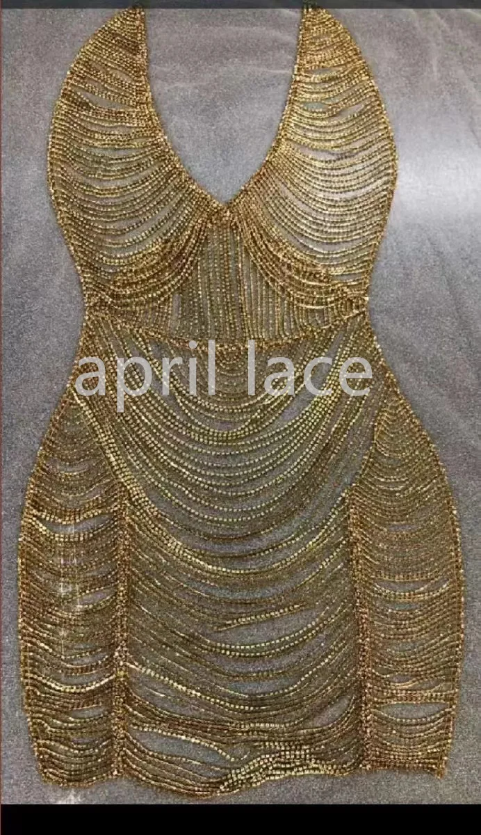 Golden Chain NewYork Lady 2023 Hand Made Applique Cutting Tulle Bead For Sawing Bridal Wedding Haute Couture / Fashion Show
Golden Chain NewYork Lady 2023 Hand Made Applique Cutting Tulle Bead For Sawing Bridal Wedding Haute Couture / Fashion Show