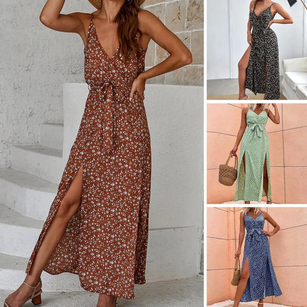 Beach Dress Deep V Neck Bohemia Contrast Color Sleeveless Backless Holiday Dress Female Clothes
Beach Dress Deep V Neck Bohemia Contrast Color Sleeveless Backless Holiday Dress Female Clothes