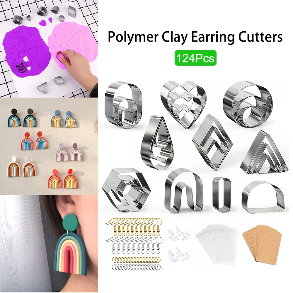 Stainless Steel Polymer Clay Earring Cutters Baking Mould Handmade DIY Craft for Kitchen Baking Designer Jewelry Making Cake 
Stainless Steel Polymer Clay Earring Cutters Baking Mould Handmade DIY Craft for Kitchen Baking Designer Jewelry Making Cake