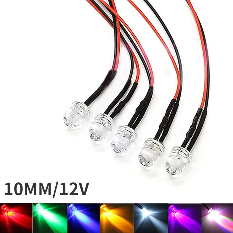 10PCS 10mm LED 12V 20cm Pre-wired White Red Green RGB Diode Lamp Decoration Light Emitting Diodes Pre-soldered For DIY DC12V
10PCS 10mm LED 12V 20cm Pre-wired White Red Green RGB Diode Lamp Decoration Light Emitting Diodes Pre-soldered For DIY DC12V