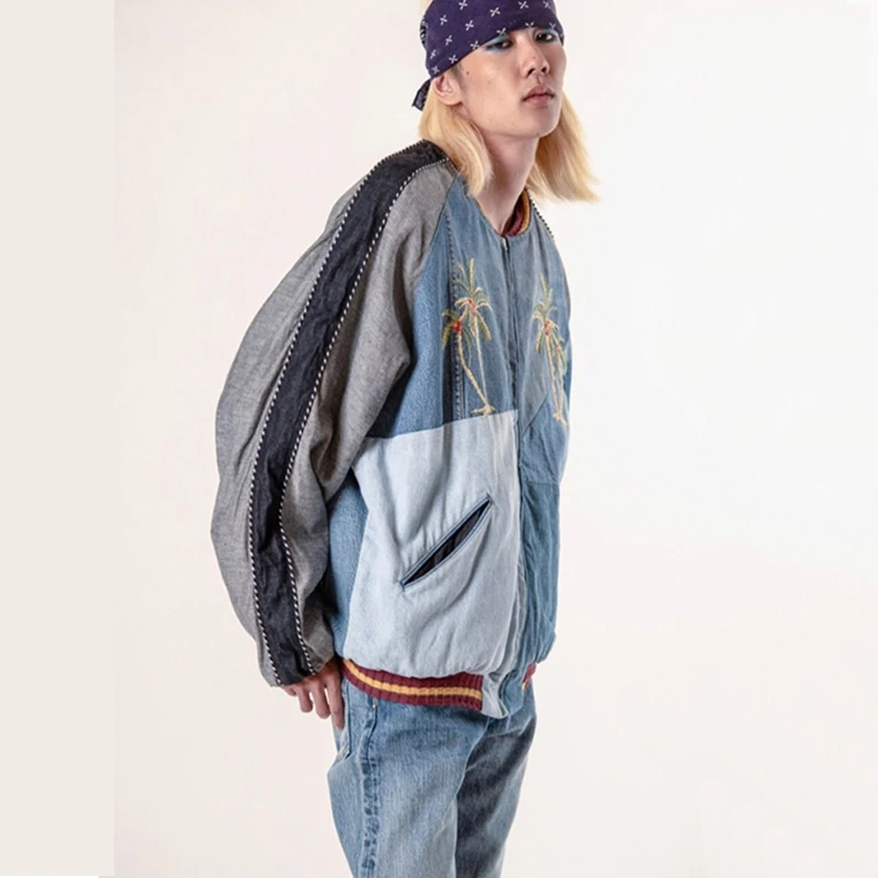 21AW KAPITAL Series Wash Water Worn Denim Splicing Casual Vintage Jacket Japan Style Men's Loose Embroidered Warm Printed Coat
21AW KAPITAL Series Wash Water Worn Denim Splicing Casual Vintage Jacket Japan Style Men's Loose Embroidered Warm Printed Coat