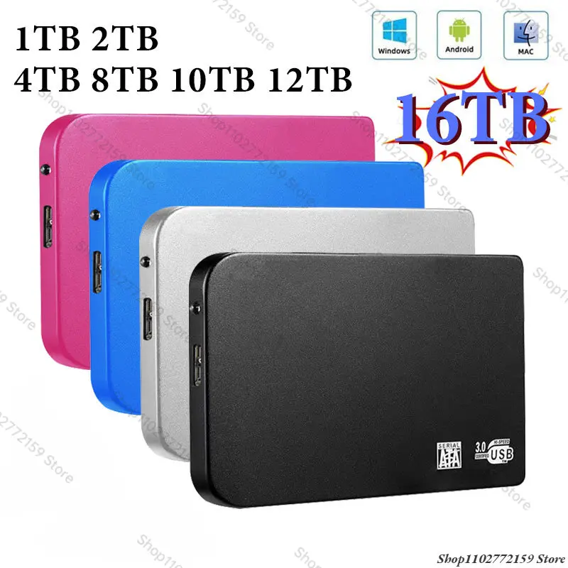 Original High-speed 16TB SSD Portable External Solid State Hard Drive 8TB USB3.0 Interface HDD Mobile Hard Drive For Laptop/mac
Original High-speed 16TB SSD Portable External Solid State Hard Drive 8TB USB3.0 Interface HDD Mobile Hard Drive For Laptop/mac