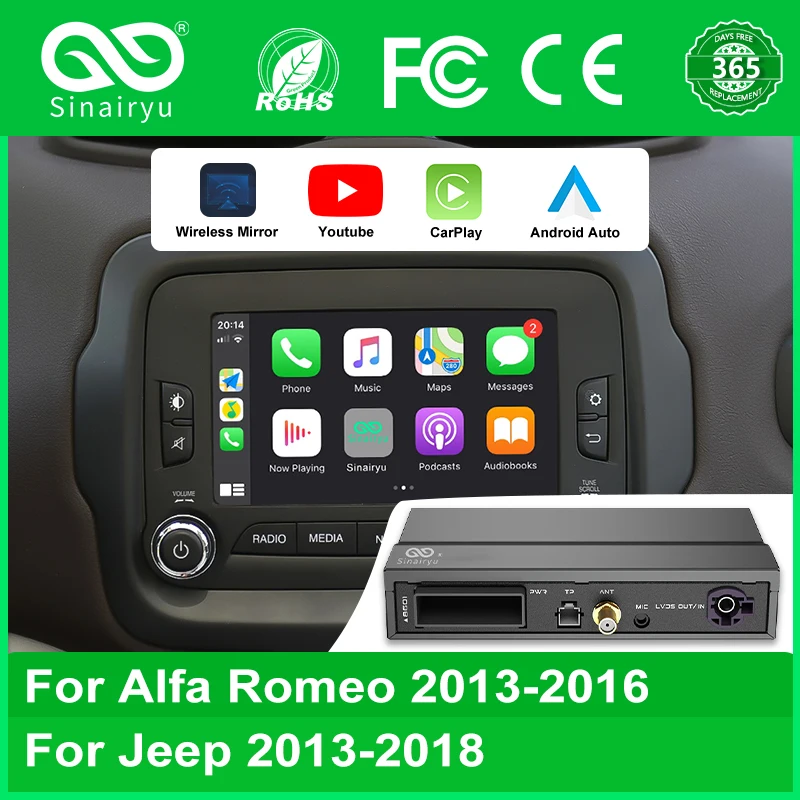 Беспроводной модуль CarPlay для Alfa Romeo Giulietta 2012-2016 Jeep 2014 Android с поддержкой камеры Mirror-Link
Беспроводной модуль CarPlay для Alfa Romeo Giulietta 2012-2016 Jeep 2014 Android с поддержкой камеры Mirror-Link