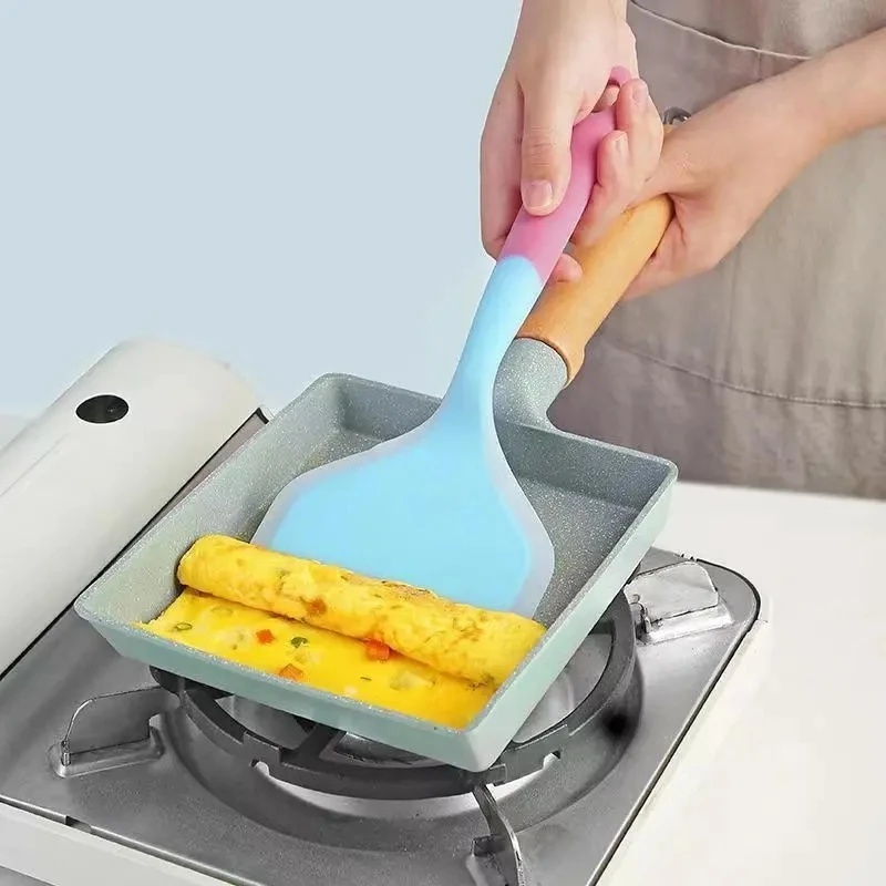 Прозрачная двухцветная силиконовая широкая посуда, говядина, мясо, яйцо, пицца, антипригарная лопата, кухонные принадлежности для готовки 
Прозрачная двухцветная силиконовая широкая посуда, говядина, мясо, яйцо, пицца, антипригарная лопата, кухонные принадлежности для готовки