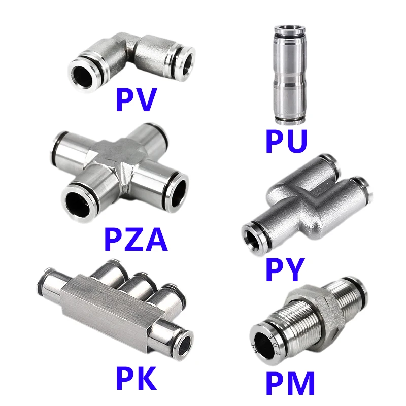 304 Stainless Steel Pneumatic Fitting Hose Quick Connector Pneumatic Connector PU PV PE PY PM SA
304 Stainless Steel Pneumatic Fitting Hose Quick Connector Pneumatic Connector PU PV PE PY PM SA