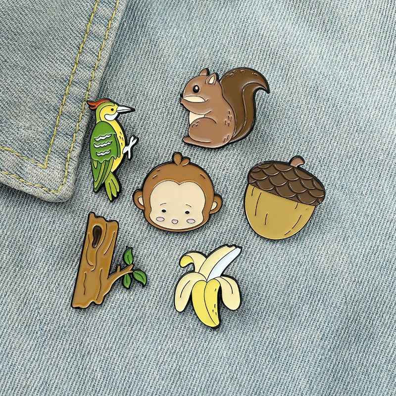 Cute Woodpecker Cartoon Brooches Enamel Pin Creative Monkey Squirrel Pine Cone Lapel Pin Backpack Badge Jewelry Gift Wholesale
Cute Woodpecker Cartoon Brooches Enamel Pin Creative Monkey Squirrel Pine Cone Lapel Pin Backpack Badge Jewelry Gift Wholesale