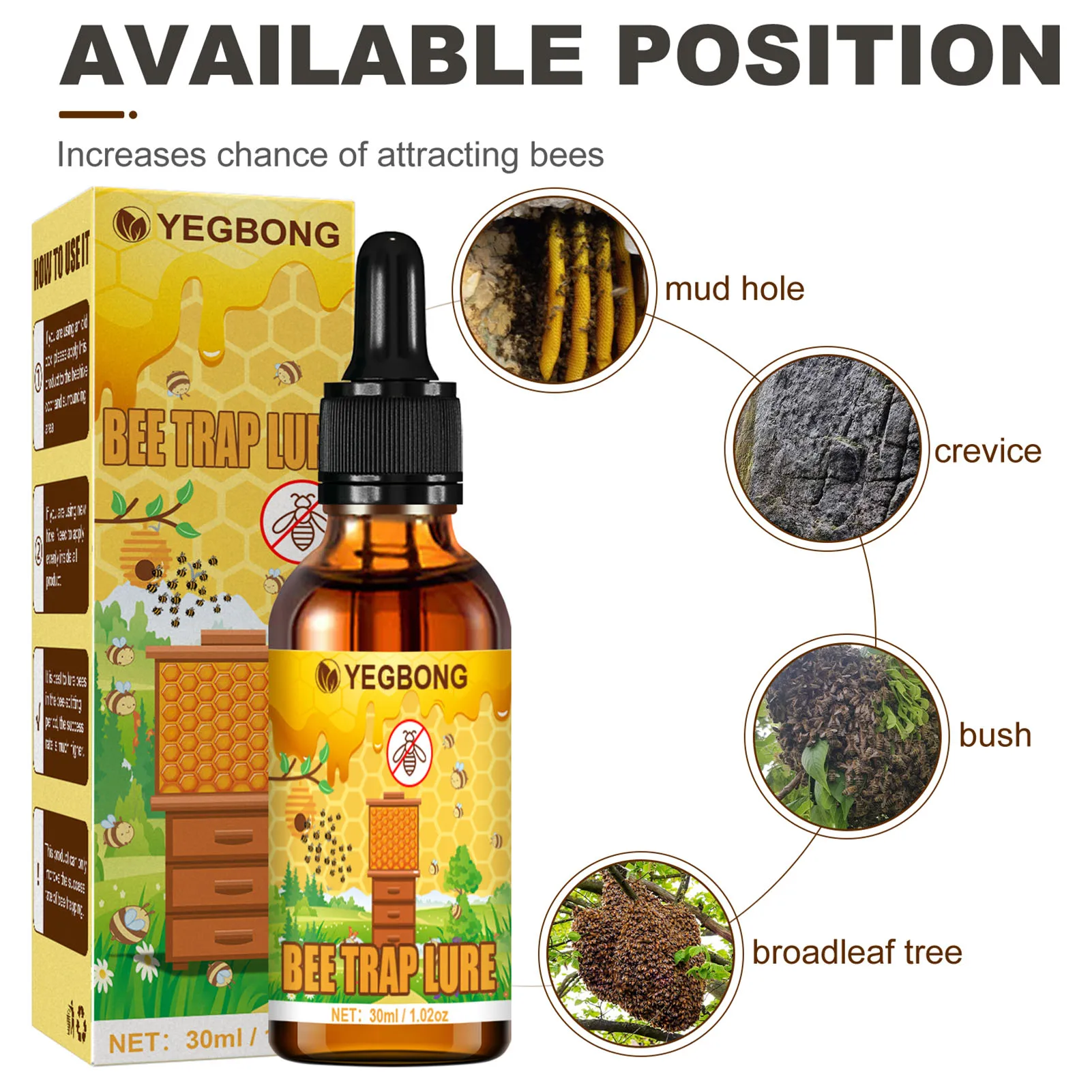 30ml Bee Easy Attractant Carpenter Bee Trap Lure Honey Bees Attractant Bait Bee Traps For Outside Beekeeping Supplies
30ml Bee Easy Attractant Carpenter Bee Trap Lure Honey Bees Attractant Bait Bee Traps For Outside Beekeeping Supplies