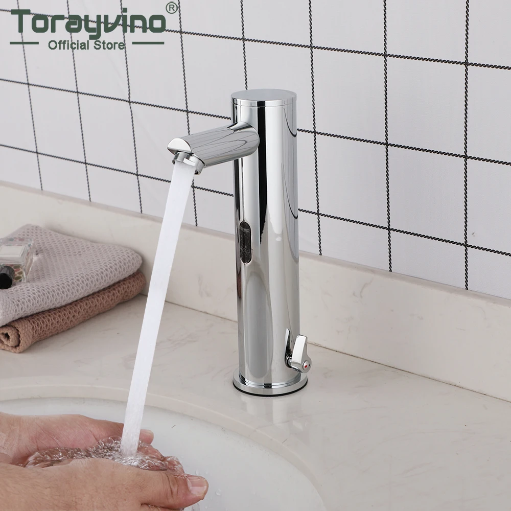 Torayvino Luxury Automatic Sensor Silver Bathroom Faucet Basin Sink Deck Mounted Single Handle Touchles Faucets Mixer Water Tap
Torayvino Luxury Automatic Sensor Silver Bathroom Faucet Basin Sink Deck Mounted Single Handle Touchles Faucets Mixer Water Tap
