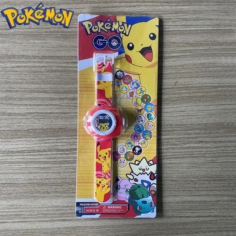 

Pokemon Pikachu Simulation Camera Cartoon Projection Watch 20 Patterns Conversion Luminous Children's Toys Christmas Gift
