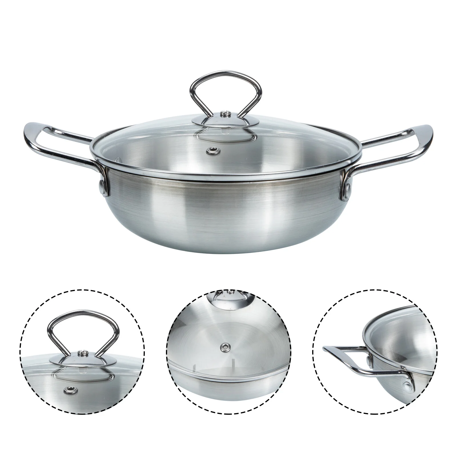 Stainless Steel Stock Pot Hand Pulled Noodles Household Cookware Cooking Pan Double Handle
Stainless Steel Stock Pot Hand Pulled Noodles Household Cookware Cooking Pan Double Handle