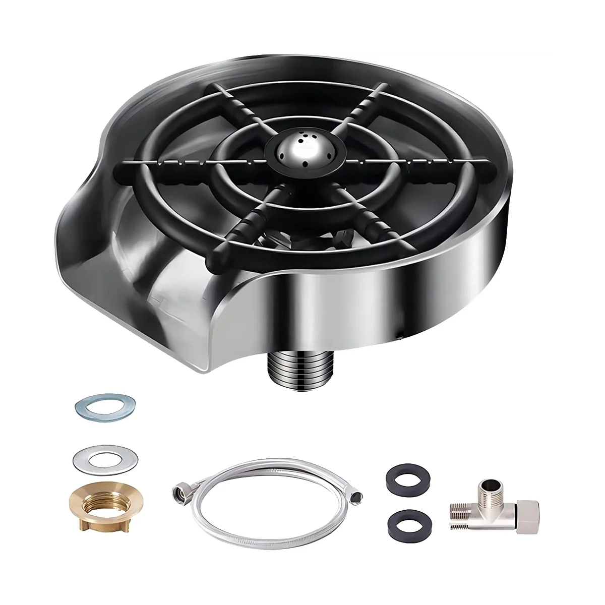 Metal Kitchen Sink Glass Rinser,Faucet Glass Rinser for Kitchen Sinks,Bottle Washer,Kitchen Sink Accessories EU Version 
Metal Kitchen Sink Glass Rinser,Faucet Glass Rinser for Kitchen Sinks,Bottle Washer,Kitchen Sink Accessories EU Version