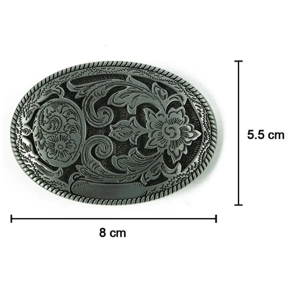 

2/3/5 Vintage Tang Flower Pattern Hippie Western Cowboy Belt Buckle for Mens Gifts