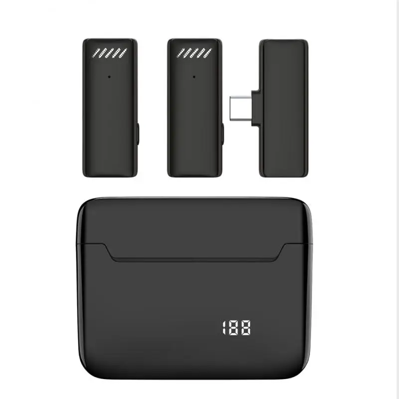 2.4GHz Wireless Lavalier Microphone Dual Channel For Smartphone Laptop Live With Digital Display Charging Case Noise Reduction
2.4GHz Wireless Lavalier Microphone Dual Channel For Smartphone Laptop Live With Digital Display Charging Case Noise Reduction