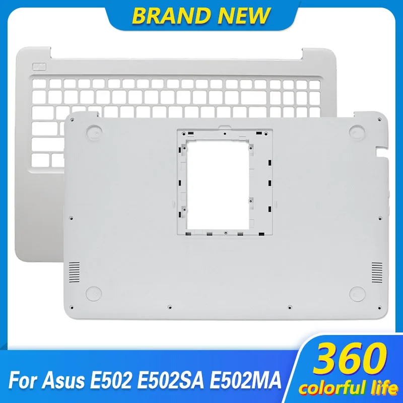 

NEW Original Bottom Case Palmrest For Asus E502 E502SA E502MA Series Laptop Top Lower Bottom Base Cover C D Shell White