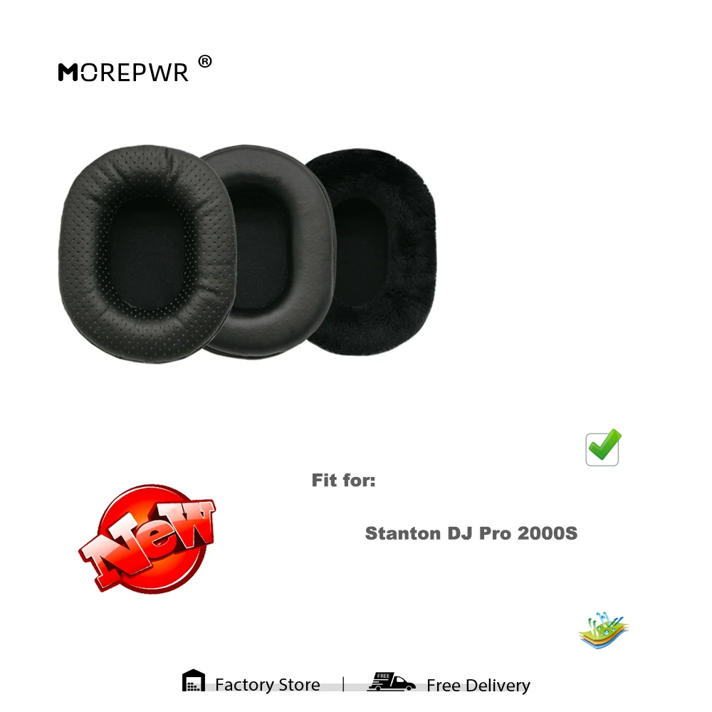 

Запасные амбушюры Morepwr для Stanton DJ Pro 2000S, запчасти для гарнитуры, Кожаная подушка, бархатные амбушюры для наушников, чехол