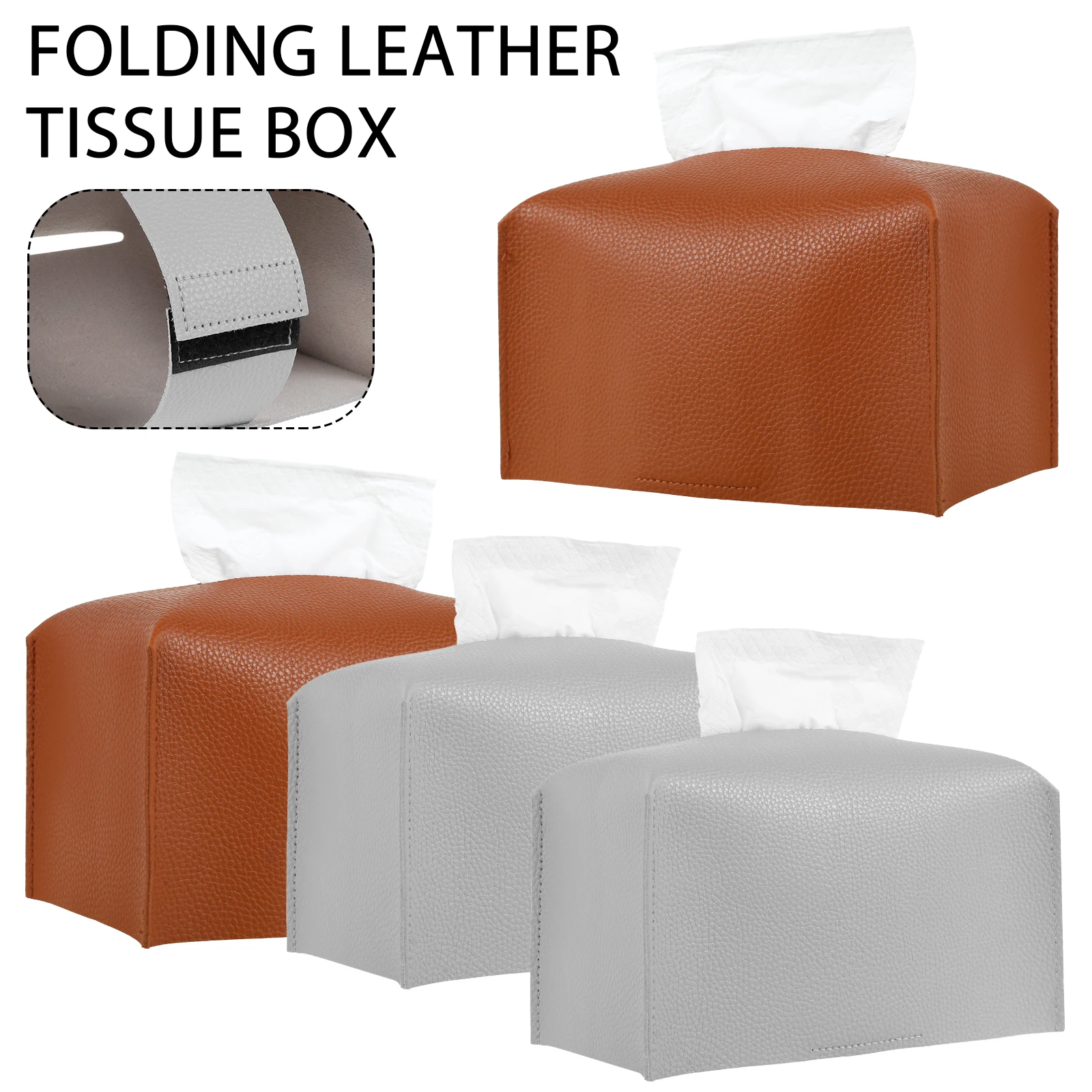 2Pcs Rectangular Tissue Box Holder PU Leather Tissue Box Cover with Bottom Belt Decorative Facial Napkin Holder Waterproof
2Pcs Rectangular Tissue Box Holder PU Leather Tissue Box Cover with Bottom Belt Decorative Facial Napkin Holder Waterproof