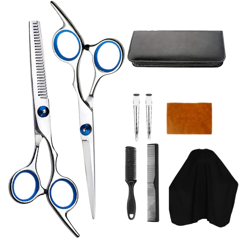 Hairdressing Scissors Set Scissors Set Of 9 Hair Scissors, 6.5 Inch Scissors, Flat Scissors, Hairdressing Tools
Hairdressing Scissors Set Scissors Set Of 9 Hair Scissors, 6.5 Inch Scissors, Flat Scissors, Hairdressing Tools