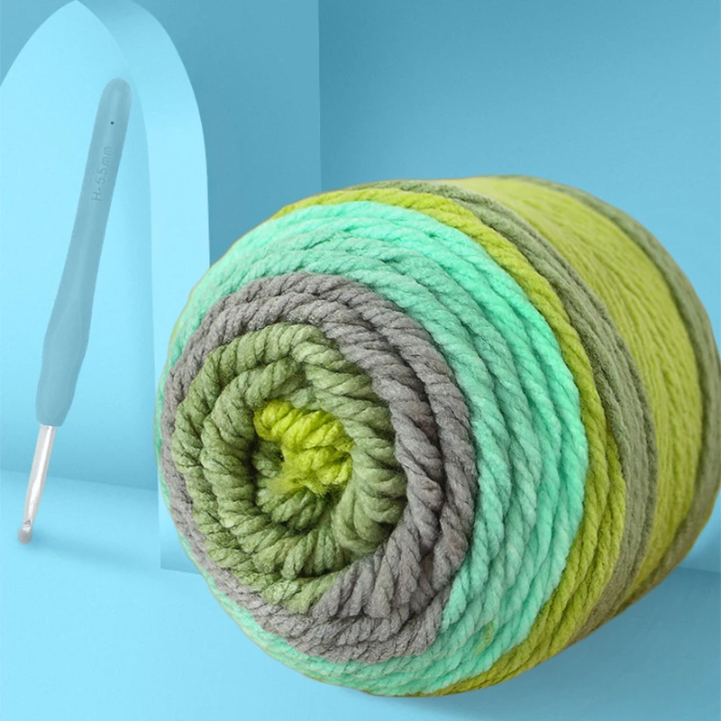 

Puffy Rainbow Giant Yarn Soft Warm Crochet Yarn 200g/Ball DIY Woven Scarf Hat Sweater Knitted Thick Yarn alize puffy Wool Thread